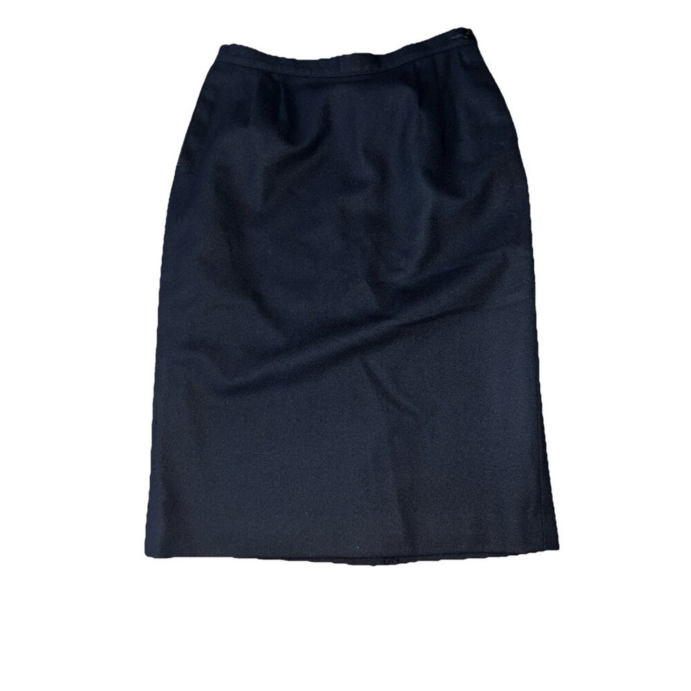 Vintage Pendleton Black Virgin Wool Skirt Size 10 Made U.S.A